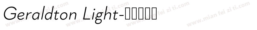 Geraldton Light字体转换